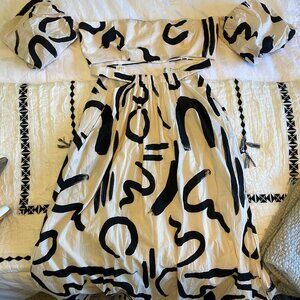 BillyJ Abstract Print Skirt & Crop Top Set